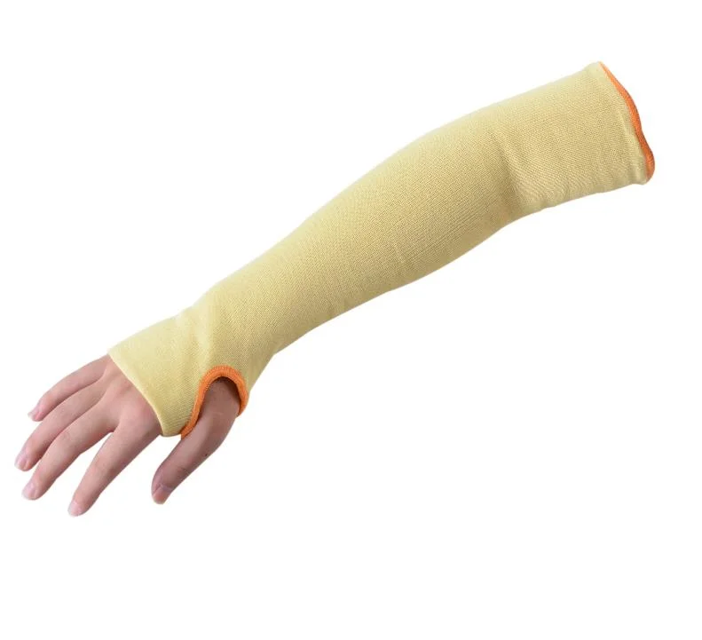 Protection Elbow Support Safety Work Hppe Cut Resistant Arm Sleeves with Thumb Hole