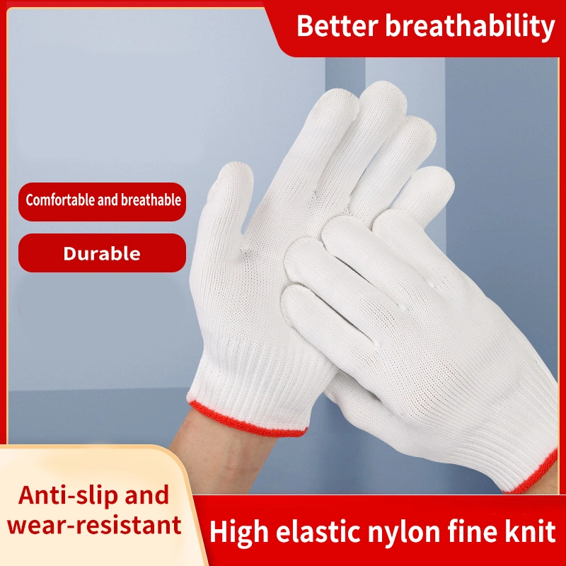 Best Price Nylon Gloves Antistatic Palm Fit White ESD Gloves